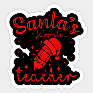 Santa Teacher Sticker